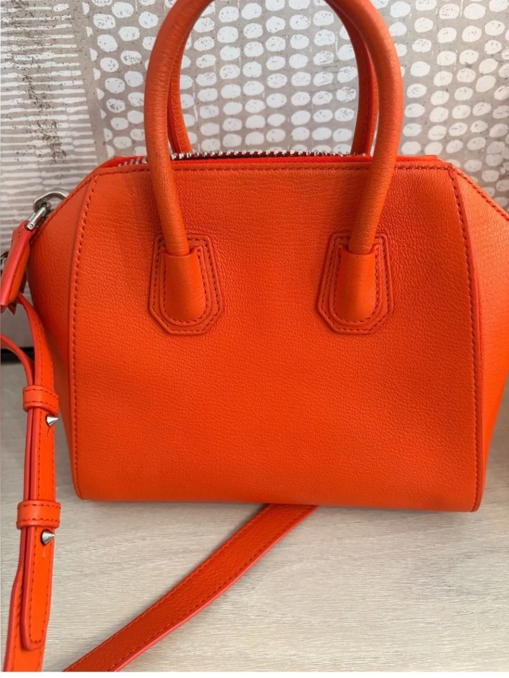 Givenchy Red Antigona-Style Satchel with Shoulder Strap